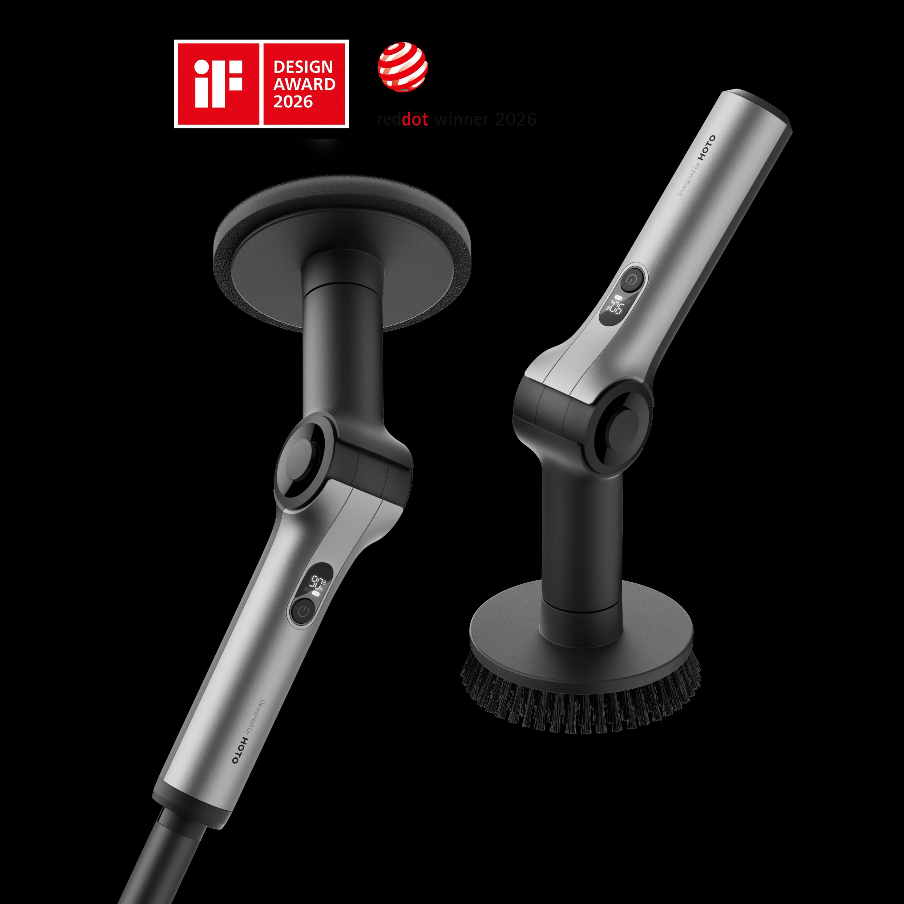 HOTO Flexi trådløs skurebørste — produktbillede